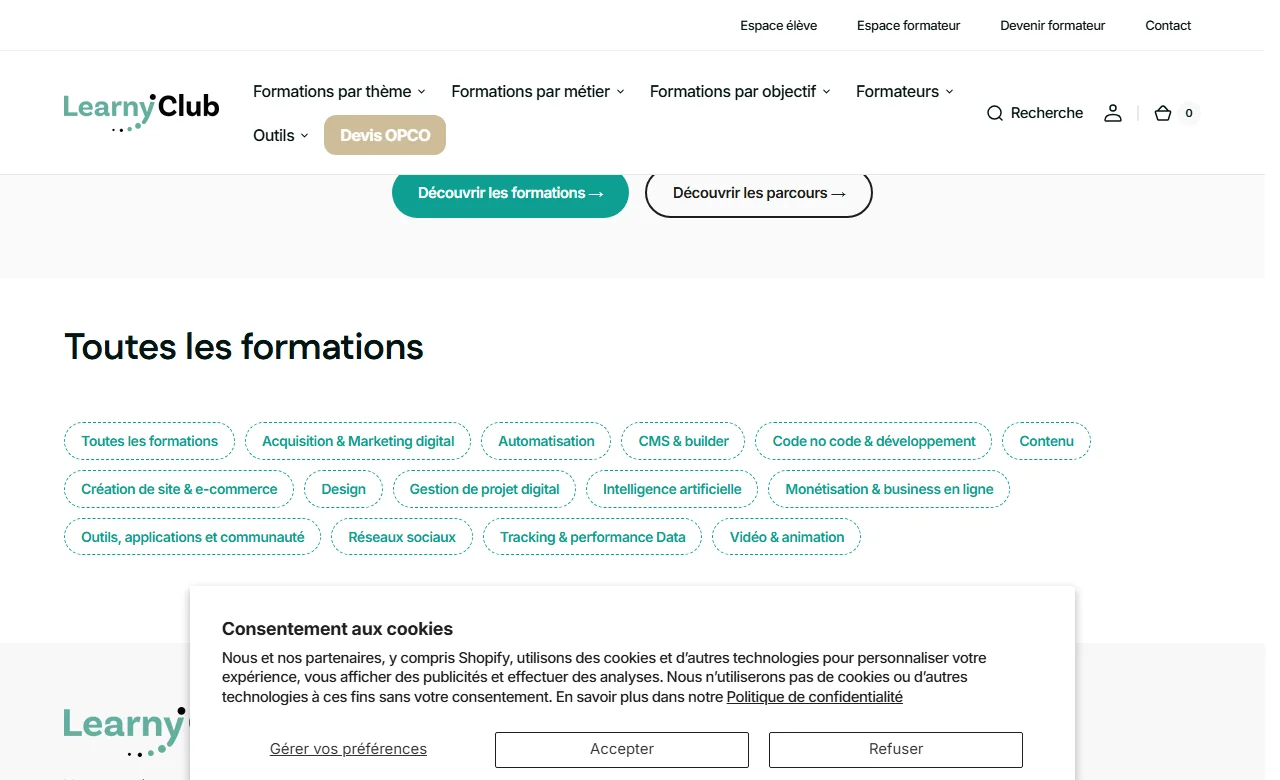 catalogue des formations learnyclub classees par theme