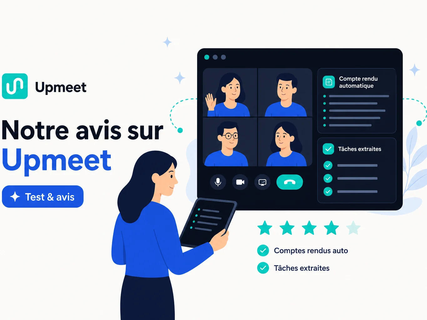 Avis Upmeet upmeet avis : notre test de l'assistant de reunion ia