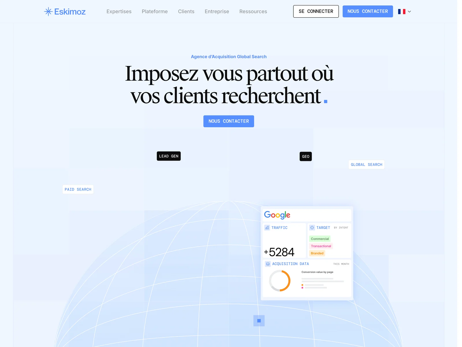 page d'accueil du site de Eskimoz
