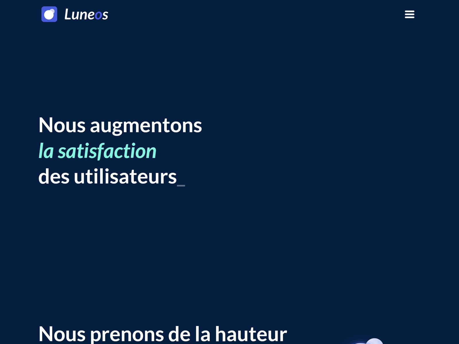 page d'accueil du site de Luneos