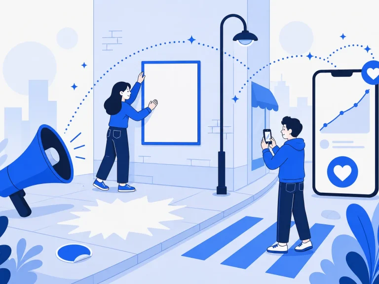 marketing alternatif : une installation de street marketing dans l'espace urbain