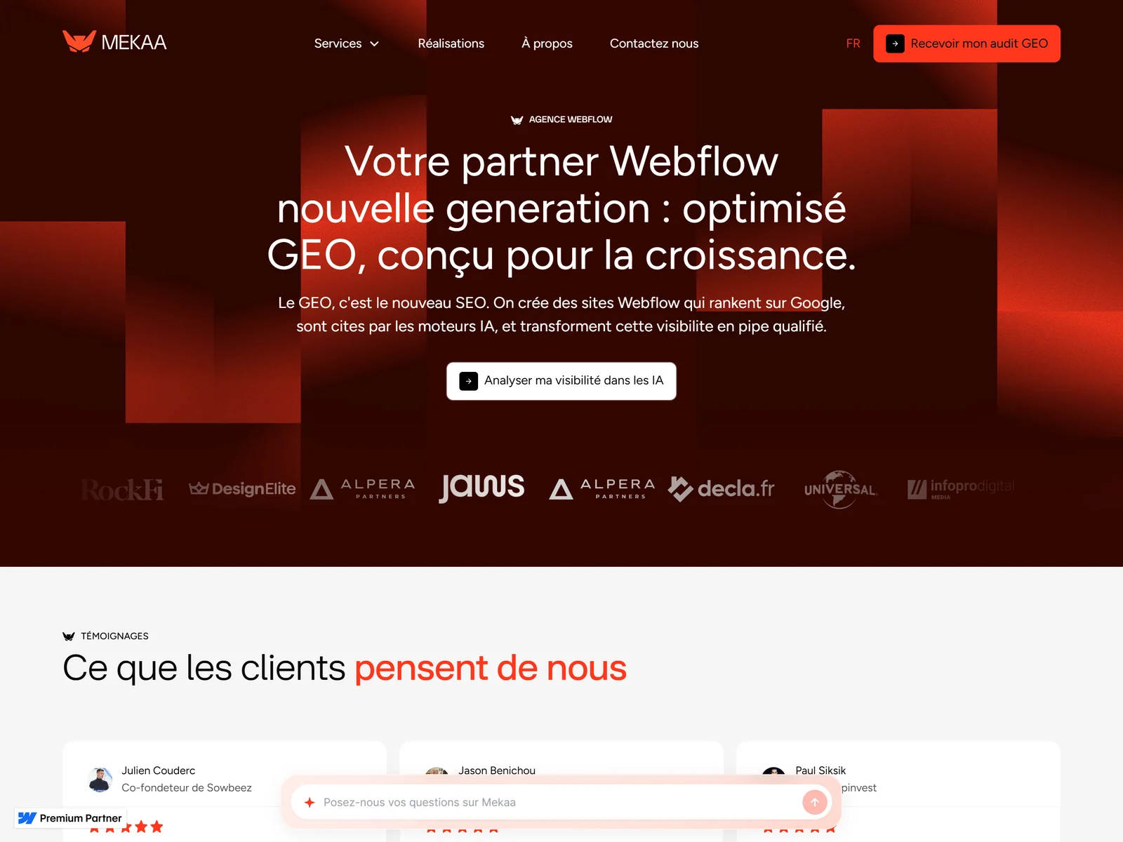 page d'accueil du site de Mekaa