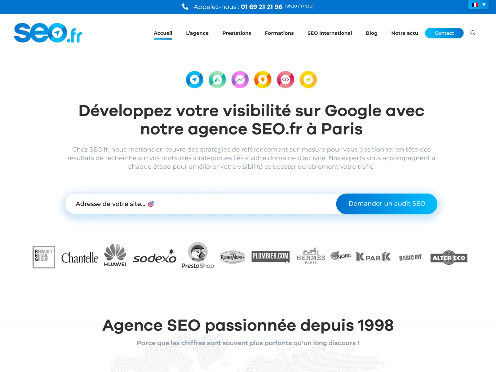page d'accueil du site de SEO.fr